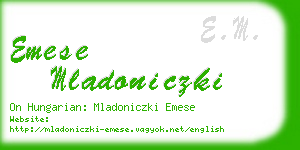 emese mladoniczki business card